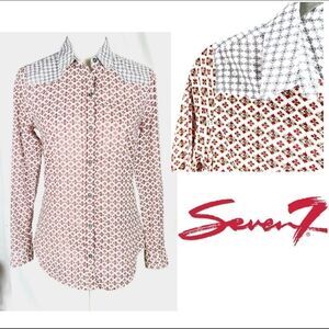 SECEN Women’s Small Cotton Long Sleeve Blouse Western Boho Cowgirl Appeal